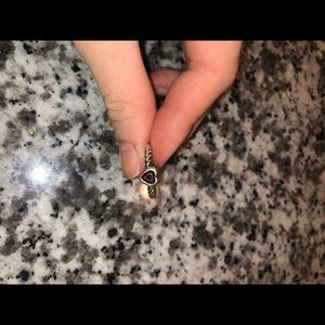 James Avery Garnet Heart Ring